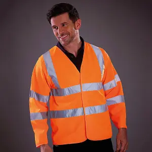 Yoko Mens Hi-Vis Long Sleeve Waistcoat / Jacket