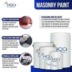 HQC Weather Shield Classic Grey Matt Smooth Emulsion Masonry Paint 5L