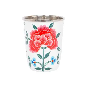 BillyCan Hand-Painted Picnic Cup - 300ml - Cotton Peony