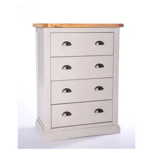 Loreo 4 Drawer Chest of Drawers Chrome Cup Handle