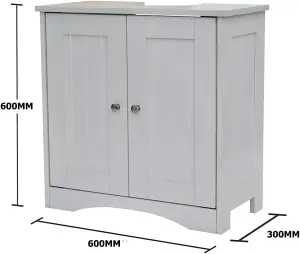 Bathroom Sink Cabinet Under Basin Unit Cupboard Storage Furniture White