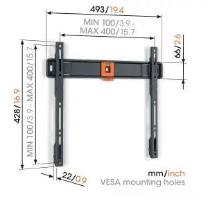 TVM 1405 Fixed TV Wall Mount Medium