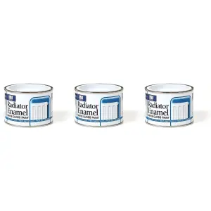 151 Radiator Enamel White Gloss Paint - 180ml (Pack of 3)