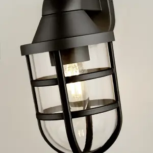 Lighting Collection Wick Ever - Plastic Outdoor Wall Light Black