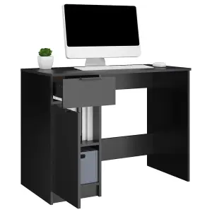 Berkfield Desk Black 100x50x75 cm Engineered Wood