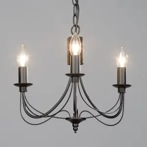 Litecraft Somerset Black Chandelier