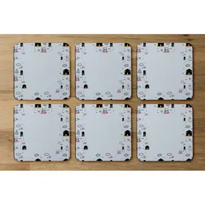 Square 6 Piece Coaster Set (Set of 6)