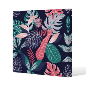 Tropical Plant Leaves (Canvas Print) / 46 x 46 x 4cm