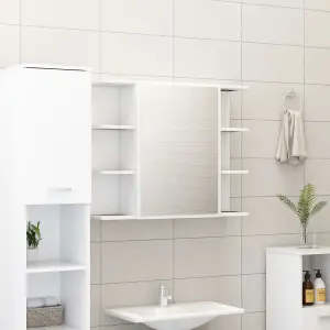 Berkfield 3 Piece Bathroom Furniture Set White Engineered Wood