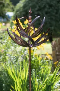 Windsor Garden Wind Sculpture - Brushed Copper