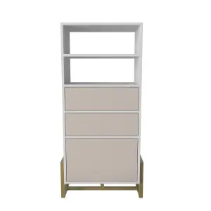 Decorotika - Utopia Bookcase Bookshelf Shelving Unit with 3 Cabinets and 2 Shelves