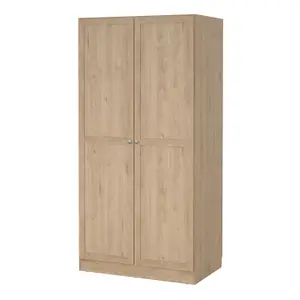 Brande Wardrobe with 2 Frame Doors in Jackson Hickory