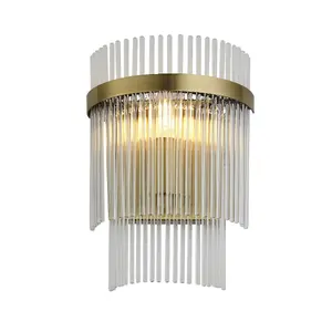 Luminosa Marietta Glass Wall Lamp Antique Brass