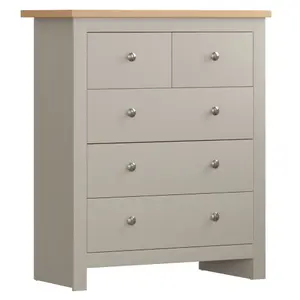 Vida Designs Arlington Grey 3+2 Drawer Chest (H)950mm (W)790mm (D)395mm