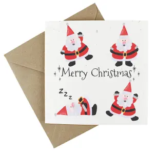 Easy Eco Wildflower Santa Christmas Cards - Eco-friendly and Plantable - Pack of 10