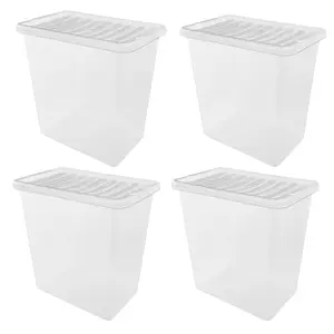 2 x 20 Litres Multipurpose Plastic Storage Containers Useful Boxes Complete With Lids