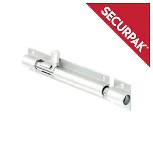 Securpak Aluminium Door Bolt Silver (100mm)