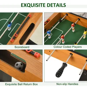 HOMCOM Folding Football Gaming Table Mini Foosball Soccer Table, Family Fun