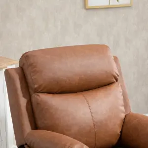 HOMCOM Power Lift Chair Electric Riser Recliner with Remote Control, Brown