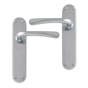 Intelligent Hardware - Internal Door Handle - Palace - Lever on Backplate - Lever Latch Furniture - Chrome