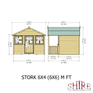 Shire 6x4 Stork Wooden Playhouse