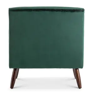 Velvet Bottle Green Franca Accent Chair