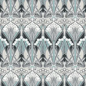 Galerie Arts and Crafts Grey Patterned Wallpaper