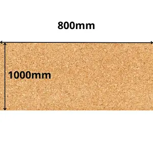 Cork Sheet Roll - 1000x800mm - 8mm - Décor/DIY