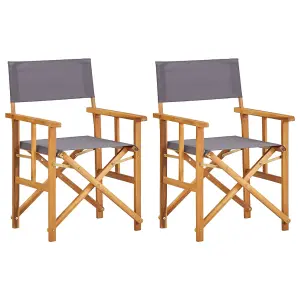 Berkfield Director's Chairs 2 pcs Solid Acacia Wood