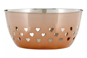 Maison by Premier Hearts Design Rose Gold Bowl