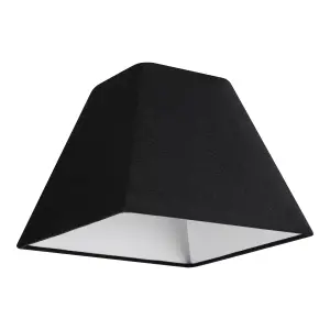 GoodHome Qarnay Charcoal Fabric dyed Light shade (D)30cm