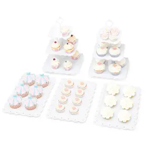 Square Cake Stand & Appetiser Tray Set Pukkr