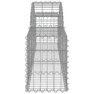 Berkfield Arched Gabion Baskets 6 pcs 200x30x40/60 cm Galvanised Iron