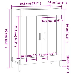 Stonefort Display Cabinet Sonoma Oak