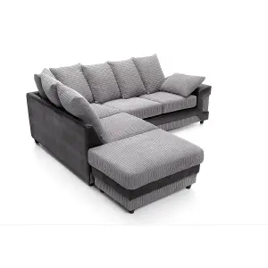 Dino Corner Sofa in Grey Left Facing