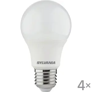 Sylvania ToLEDo GLS Warm White E27 8W LED Bulb - 4 Pack