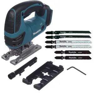 Makita DJV180Z 18v Top Handle Jigsaw LXT Lithium Cordless + 6x Blades + 16" Bag