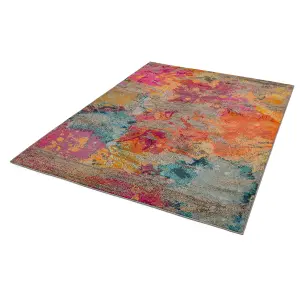 Cloud Galactic Abstract Geometric Modern Cotton Backing Rug for Living Room Bedroom and Dining Room-120cm X 170cm