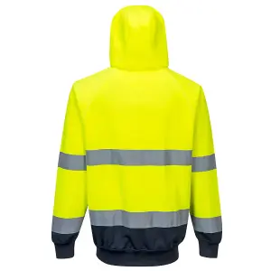 Portwest Two-Tone Hooded Sweatshirt Yellow/Navy - L