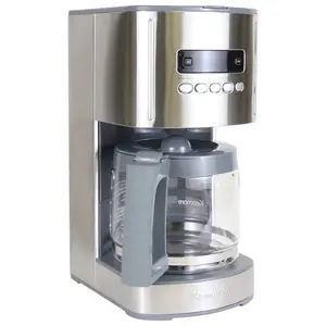 Kenmore Drip Coffee Maker Machine, 1.8L Filter Coffee Machine with Timer Silver