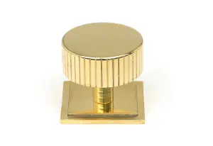 From The Anvil Polished Brass Judd Cabinet Knob - 38mm (Square)