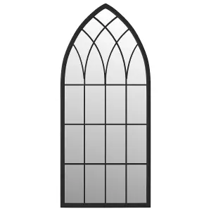 Berkfield Mirror Black 100x45 cm Iron for Indoor Use