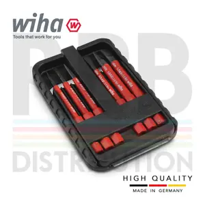 Wiha SlimBits Slotted Screwdriver Bits Set 2.0 to 6.5 6pcs VDE Electrician 43152