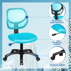 Costway Ergonomic Computer Desk Chair Low-Back Task Study Chairs Office Armless Chair