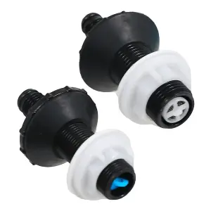 SPARES2GO Toilet Cistern Fill Valve Universal Dual Height Adjustable 4-in-1 Water Float Kit (Bottom or Side Entry)