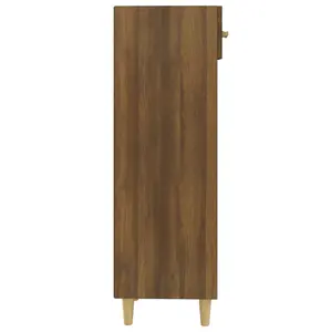 Berkfield Shoe Cabinet Brown Oak 30x35x105 cm Engineered Wood