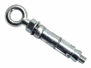 High-Quality M8 Eye Bolt Shield Anchors - 50 Pack for Concrete and Masonry Projects