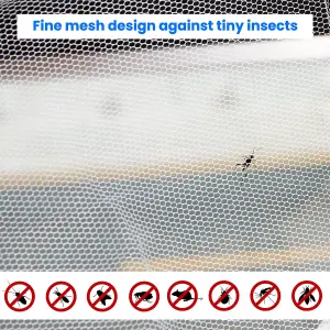 Pack of 3 Mesh Net Window Screen Fly Mosquito Moth Bug Netting Repellent Screen