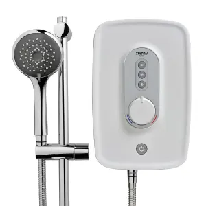 Triton Trance 3 Satin White Chrome effect Electric Shower, 10.5kW