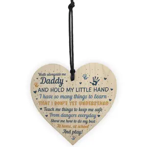 Red Ocean Daddy To Be Cards From Bump Wooden Heart Fathers Day Gift Baby Shower Gift New Baby Plaque